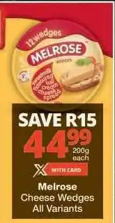 Checkers Melrose Cheese Wedges offer