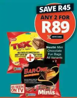 Checkers Nestlé Mini Chocolate Fun Bags offer