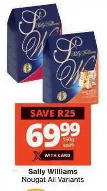 Checkers Sally Williams Nougat All Variants offer