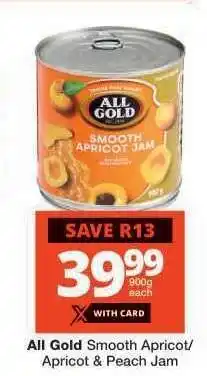 Checkers ALL GOLD SMOOTH APRICOT/APRICOT & PEACH JAM offer