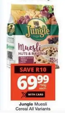Checkers Jungle Muesli Cereal All Variants offer