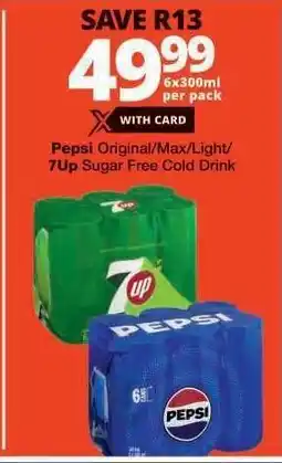 Checkers Pepsi/7Up Cold Drink offer