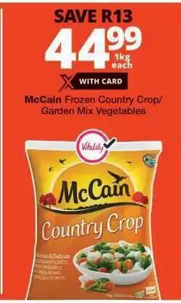 Checkers McCain Frozen Country Crop/Garden Mix Vegetables offer
