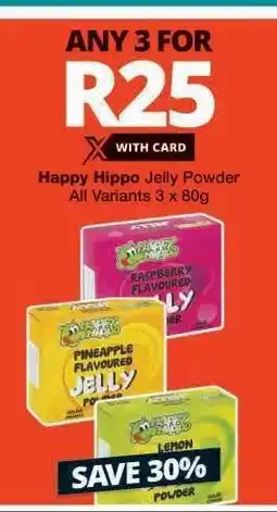 Checkers HAPPY HIPPO JELLY POWDER offer