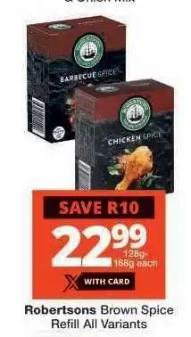 Checkers Robertsons Brown Spice Refill All Variants offer