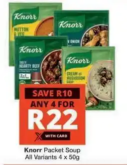 Checkers Knorr Packet Soup offer