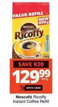 Checkers NESCAFÉ RICOFFY INSTANT COFFEE REFILL offer