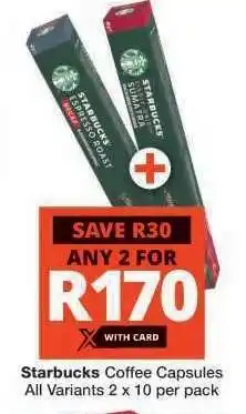 Checkers Starbucks Coffee Capsules offer