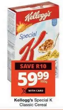 Checkers Kellogg's Special K Classic Cereal offer