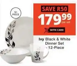 Checkers Ivy Black & White Dinner Set offer