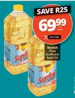 Checkers SUNFOIL PURE SUNFLOWER SEED OIL offer