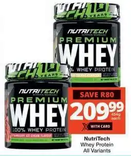 Checkers NutriTech Whey Protein offer