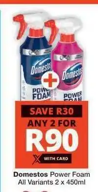 Checkers Domestos Power Foam offer