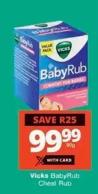 Checkers Vicks BabyRub Chest Rub offer