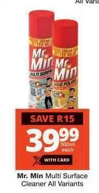 Checkers Mr Min Multi-Surface Cleaner offer