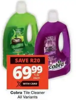 Checkers COBRA TILE CLEANER offer