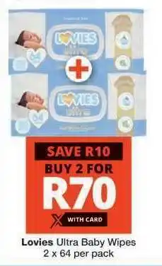 Checkers Lovies Ultra Baby Wipes offer