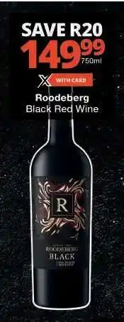 Checkers Roodeberg Black Red Wine offer