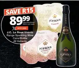 Checkers J.C. Le Roux Vivante Range Sparkling Wine offer