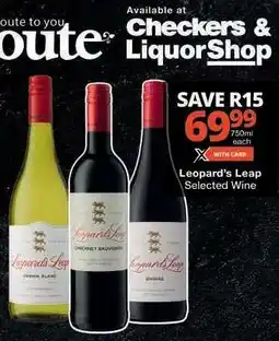Checkers Leopard's Leap Selected Wine offer