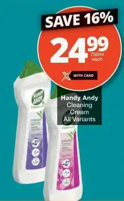 Checkers HANDY ANDY CLEANING CREAM offer