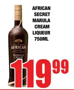 Boxer AFRICAN SECRET MARULA CREAM LIQUEUR 750ML offer