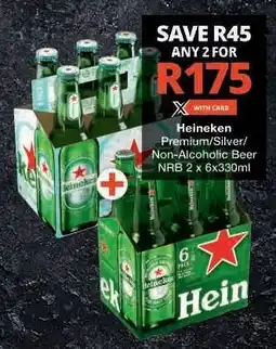 Checkers Heineken Premium/Silver/Non-Alcoholic Beer offer