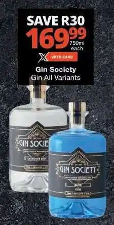 Checkers Gin Society offer