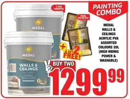 Boxer MEDAL WALLS & CEILINGS ACRYLIC PVA ASSORTED COLOURS 20L (HIGH HIDING POWER & WASHABLE) offer