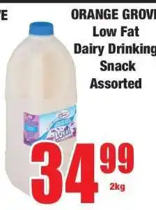 Boxer ORANGE GROVE Low Fat Dairy Drinking Snack Assorted offer