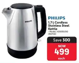 Makro Philips Cordless Stainless Steel Kettle offer