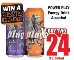 Boxer POWER PLAY Energy Drink Assorted offer