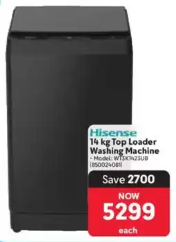 Makro Hisense Top Loader Washing Machine offer