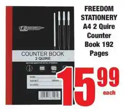Boxer FREEDOM STATIONERY A4 2 Quire Counter Book 192 Pages offer