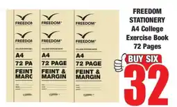 Boxer FREEDOM STATIONERY A4 College Exercise Book 72 Pages offer