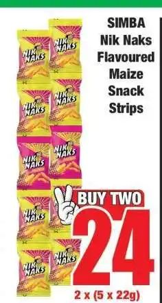 Boxer SIMBA Nik Naks Flavoured Maize Snack Strips offer