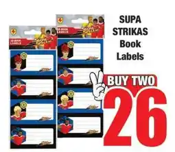 Boxer SUPA STRIKAS Book Labels offer