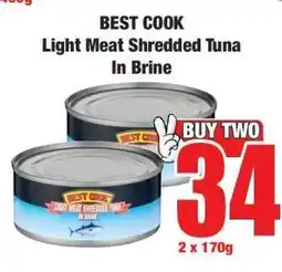 Boxer BEST COOK Light Meat Shredded Tuna In Brine offer