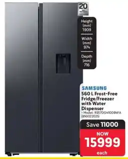 Makro Samsung Frost-Free Fridge/ Freezer with Water Dispenser offer