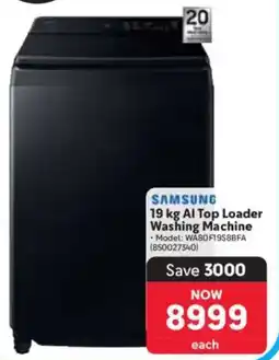 Makro Samsung AI Top Loader Washing Machine offer