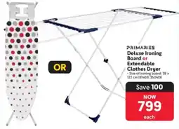 Makro PRIMARIES Deluxe Ironing Board or Extendable Clothes Dryer offer