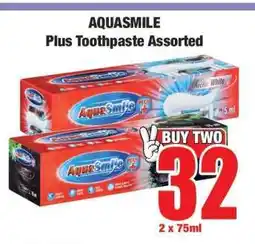 Boxer AQUASMILE Plus Toothpaste Assorted offer