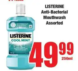 Boxer LISTERINE Anti-Bacterial Mouthwash Assorted offer