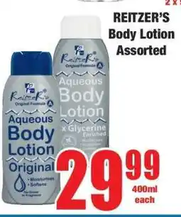 Boxer REITZER’S Body Lotion Assorted offer