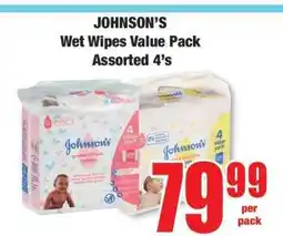 Boxer JOHNSON’S Wet Wipes Value Pack Assorted 4’s offer