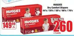 Boxer HUGGIES Dry Comfort Diapers offer