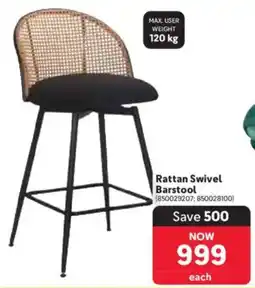 Makro Rattan Swivel Barstool offer