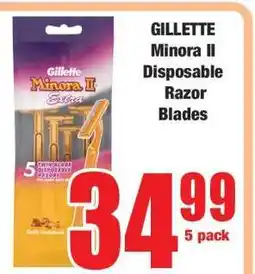 Boxer GILLETTE Minora II Disposable Razor Blades offer