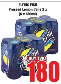 Boxer FLYING FISH Pressed Lemon Cans 2 x (6 x 500ml) offer