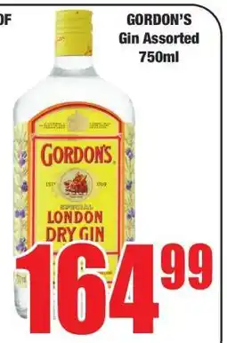 Boxer GORDON’S Gin Assorted 750ml offer
